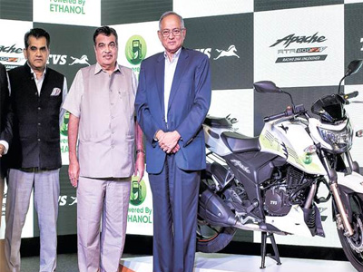 TVS Motors unveils first ethanol-based bike, to be priced at Rs 1.2 lakh