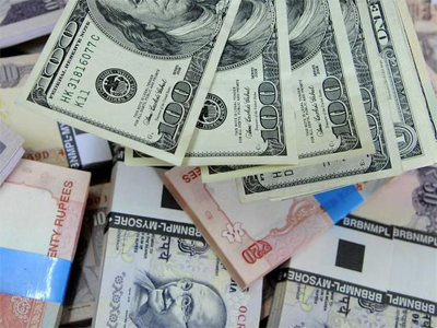 Rupee closes at over 3-week low of 67.06 against US dollar