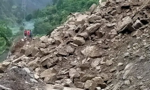 Uttarakhand: Badrinath national highway blocked due to landslide in Chamoli