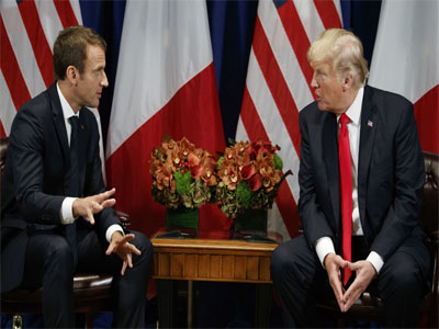 Trump, Macron to discuss Iran nuclear deal, military strike on Syria