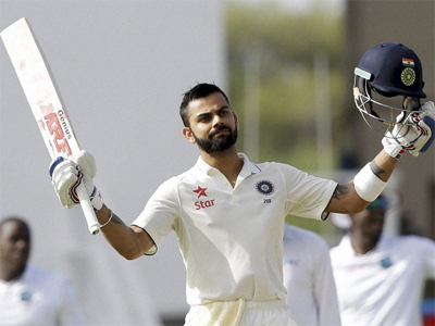 Virat Kohli scores career's first double ton as India take upper hand against WI