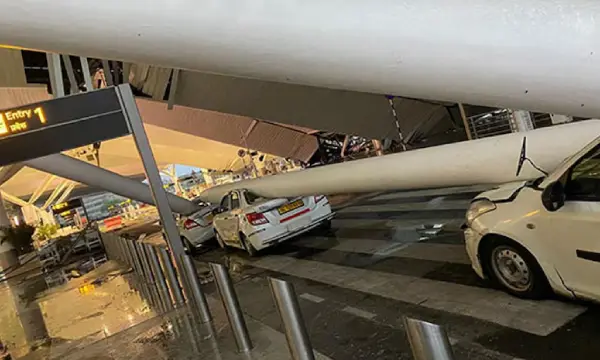Roof collapses at Terminal-1 of IGI amid heavy rains, six injured